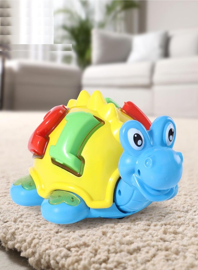 COSMOBABY لعبة ديناصور بلاستيكية لطيفة من كوزموبابي، لون أصفر - Image 1